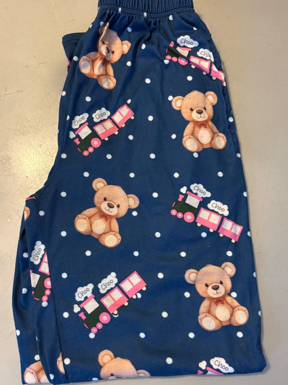 Kpop Teddy Bear Choo Choo Train Pajama Pants for kids